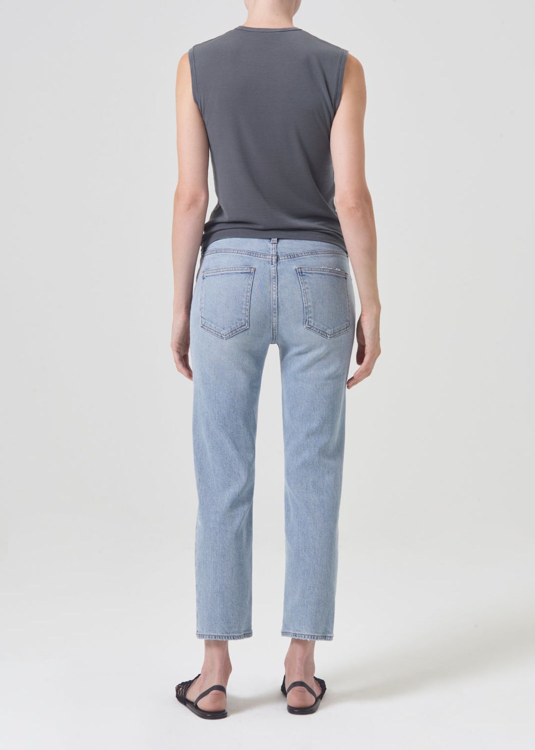 Kye Mid Rise Straight Crop (STRETCH) in Diversion