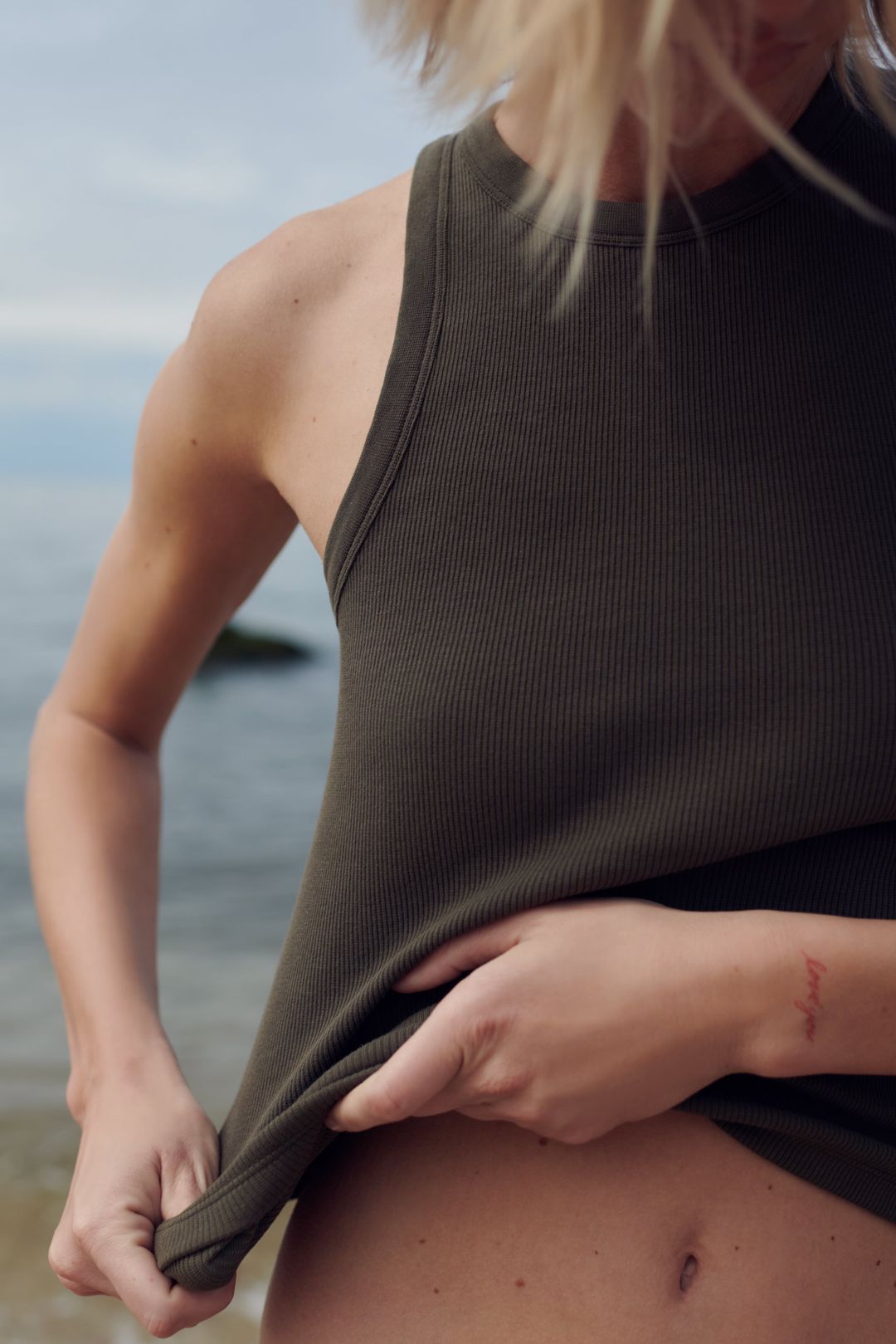 The Not So Basic Tank in Olive #4
