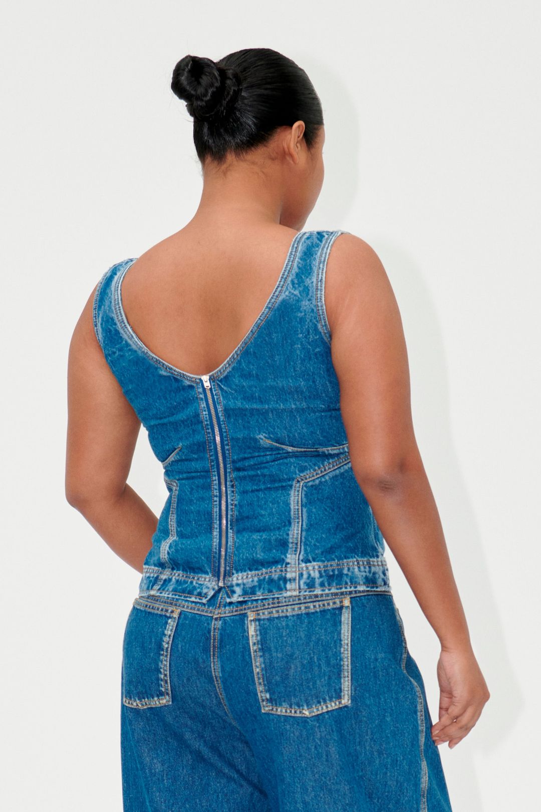 SGEliana Denim Top - Trompe L'oeil #4