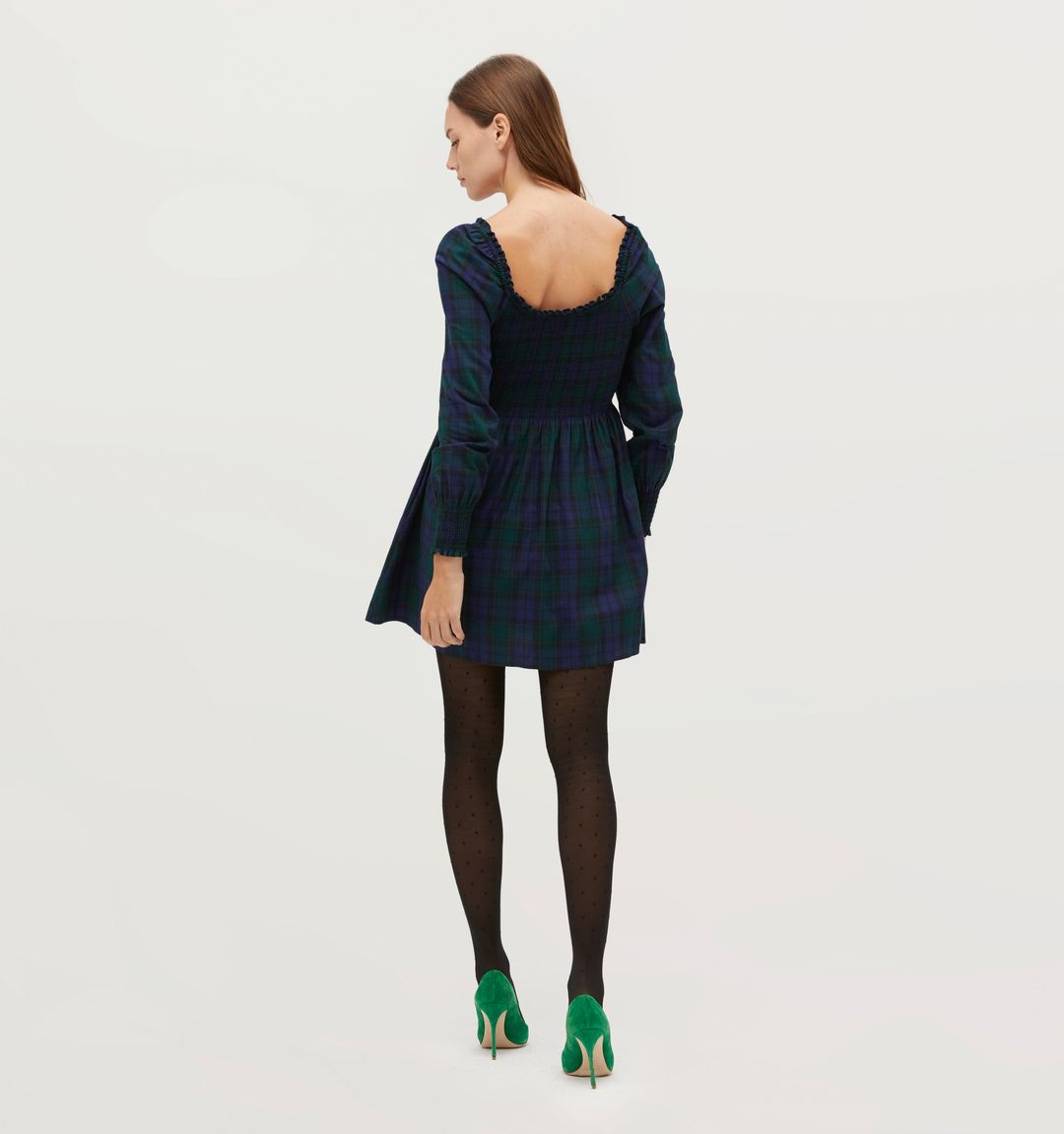 The Norah Nap Dress - Blackwatch Tartan #4