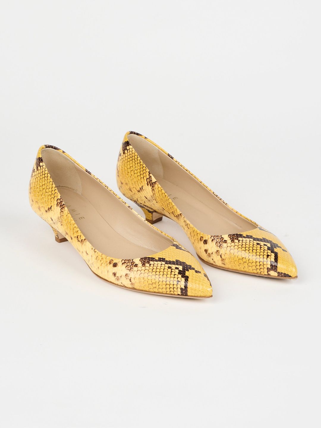 The Kitty Point Heel in Yellow #5
