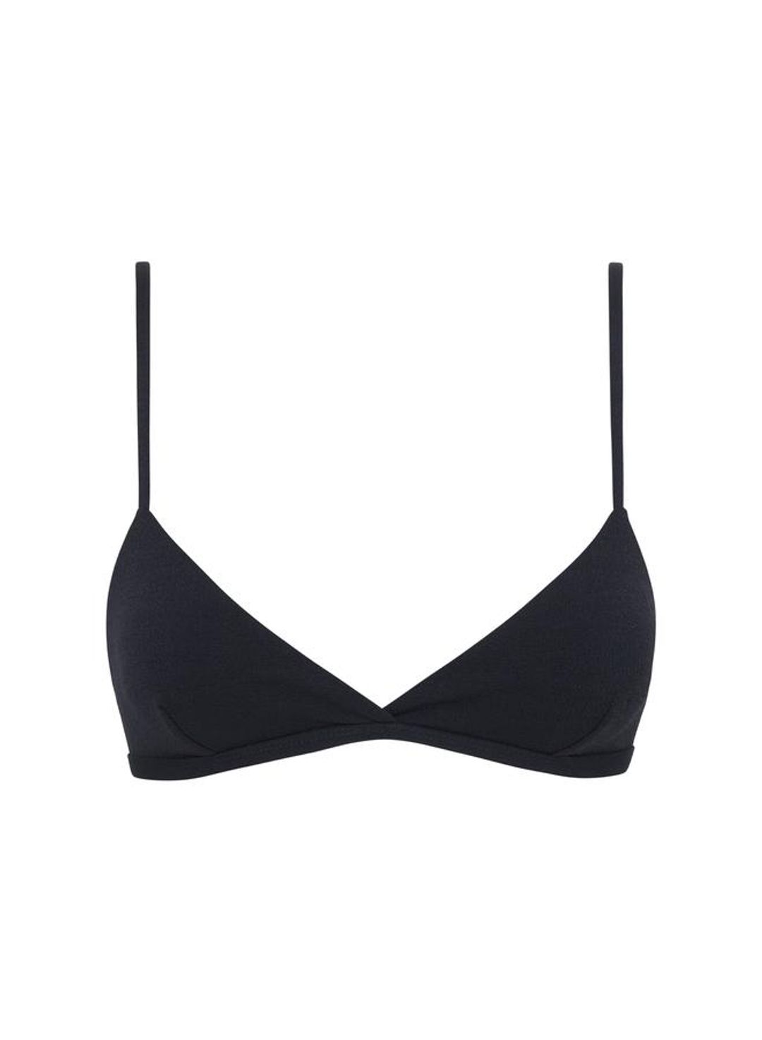 Tri Crop Top Navy Crinkle