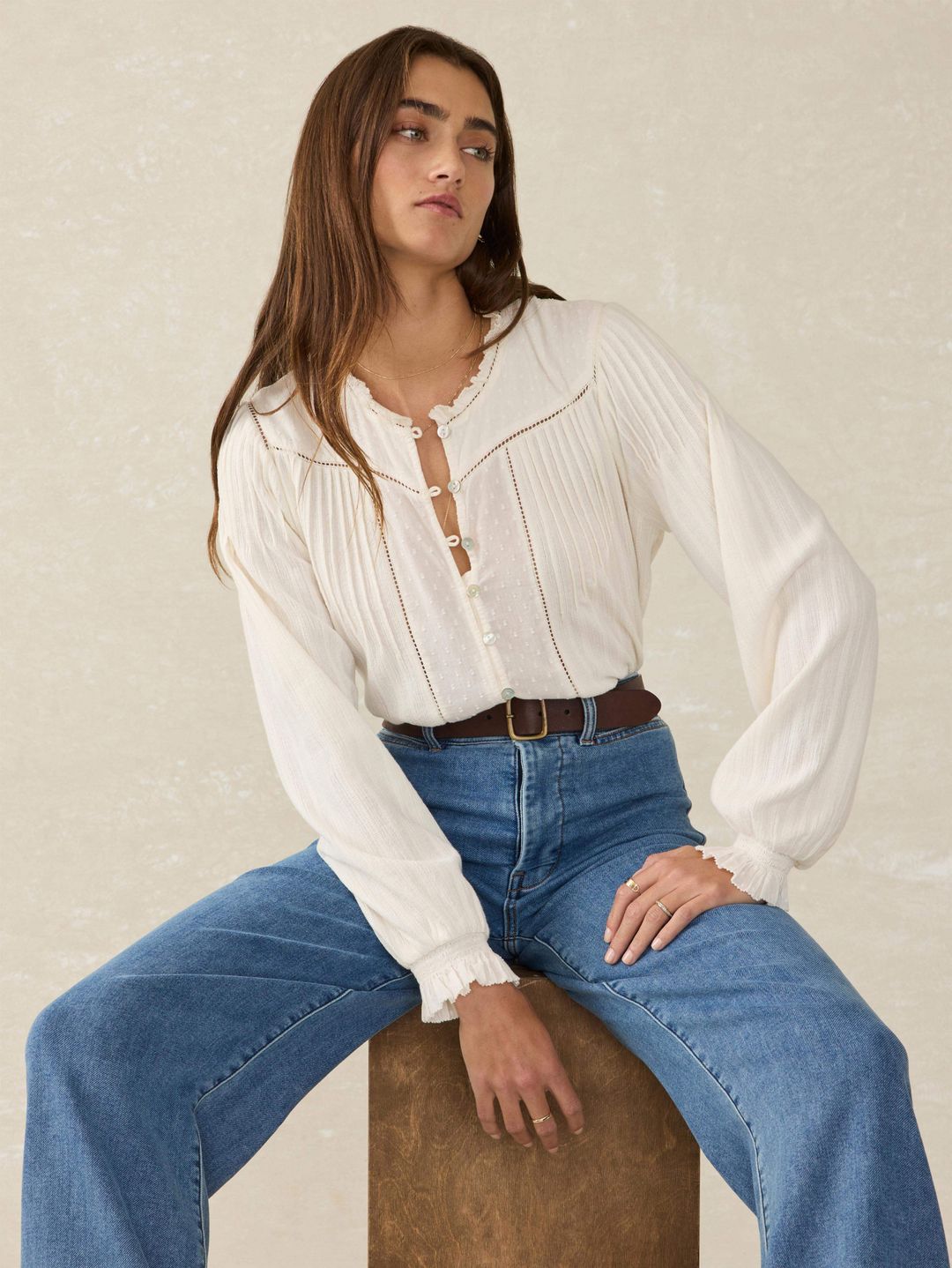 Lily Blouse - Egret #3