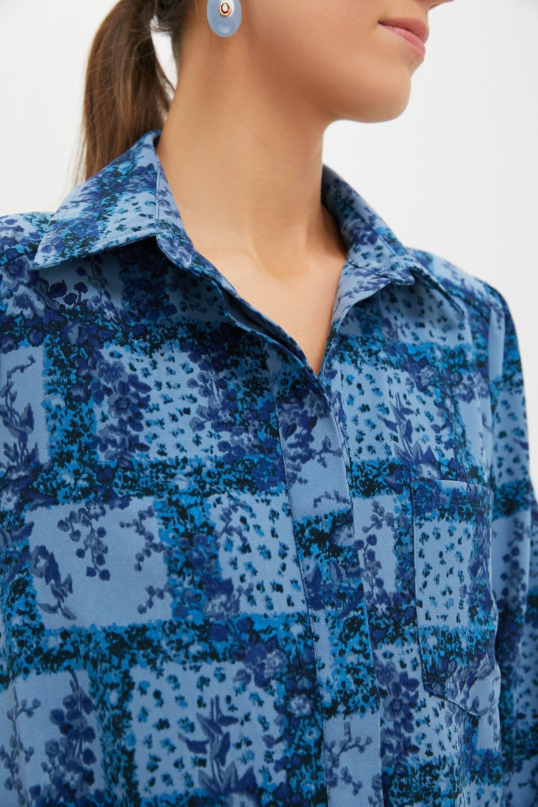 Trellis Vine Crepe Callahan Shirt Dress #5