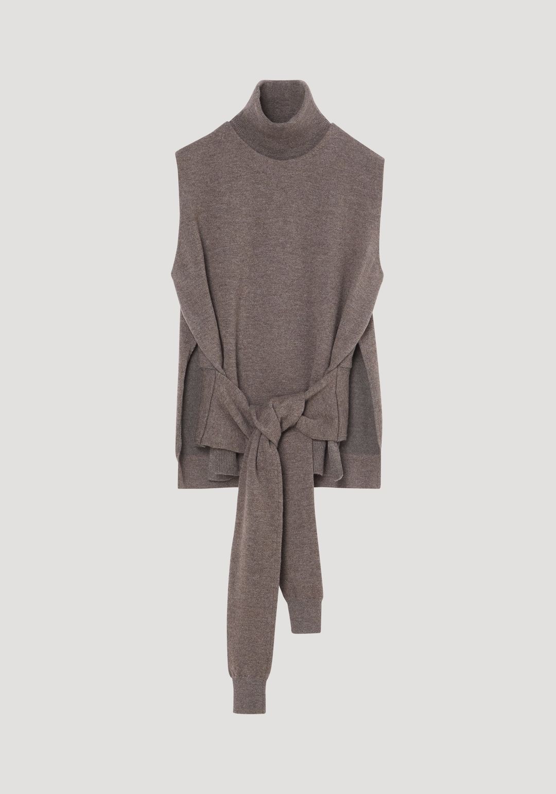 Double-layered knit top | mud melange #6