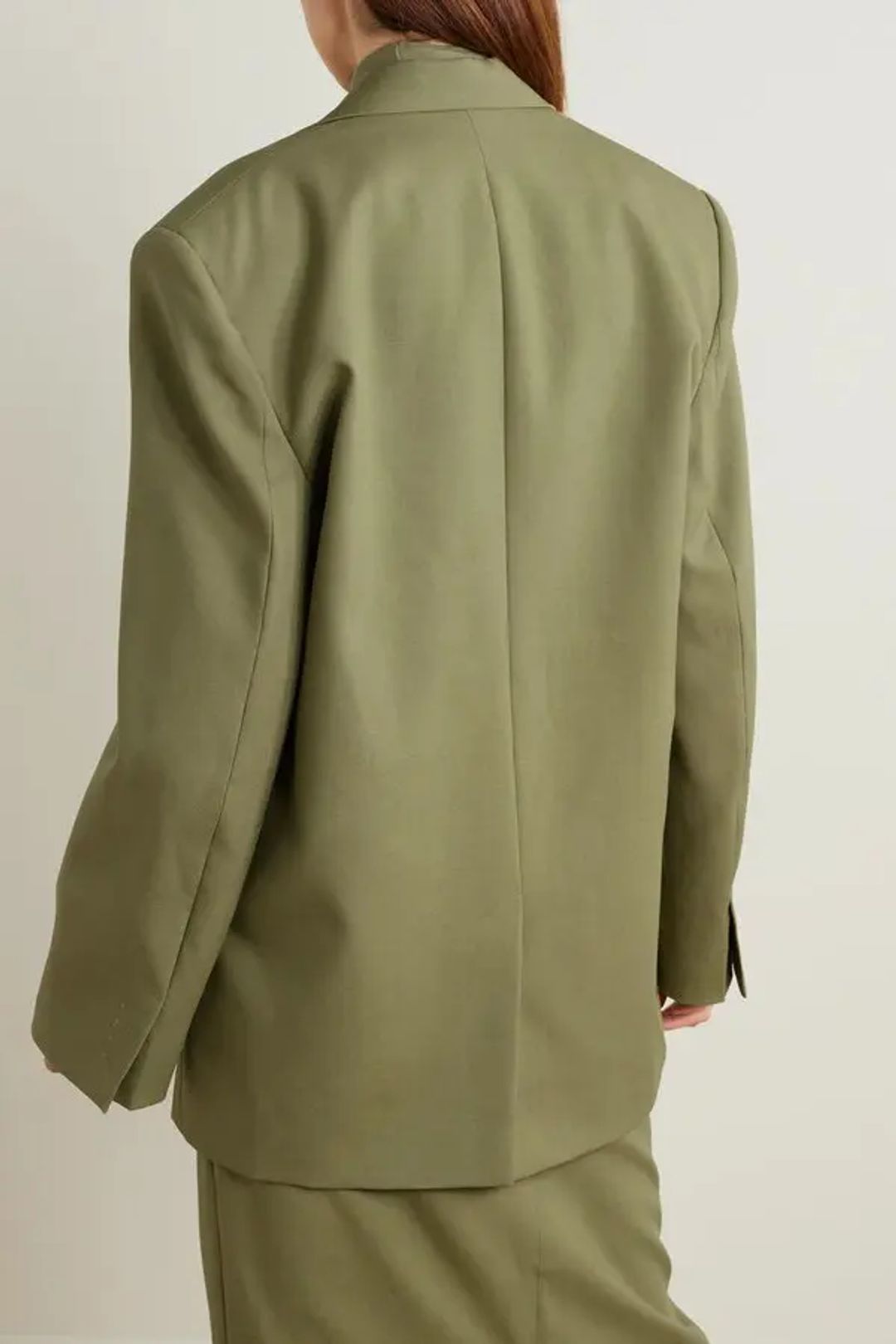 Oversized Grain De Poudre Wool Blazer #3