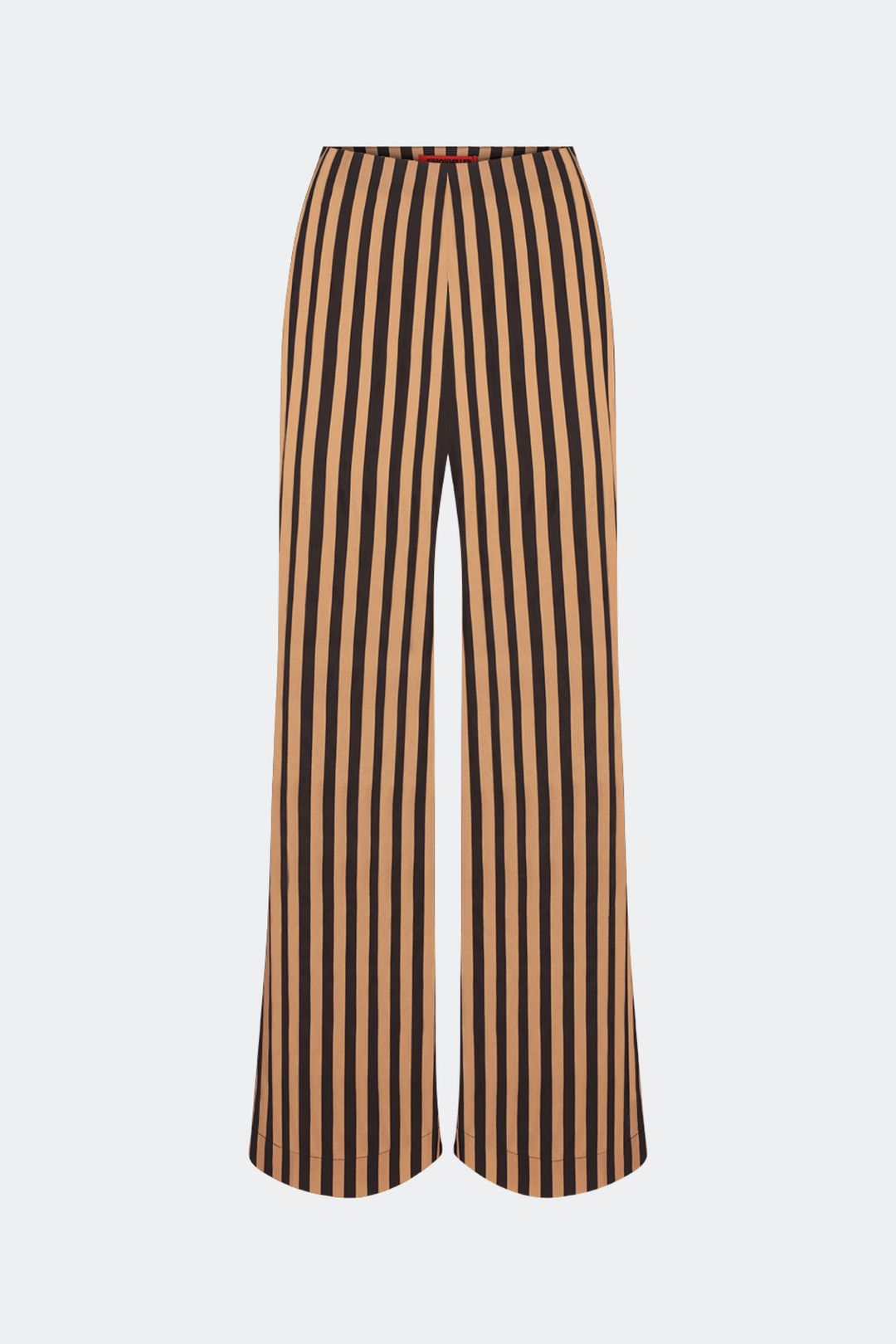 Pia Poplin Pant In Black/Tan Stripe