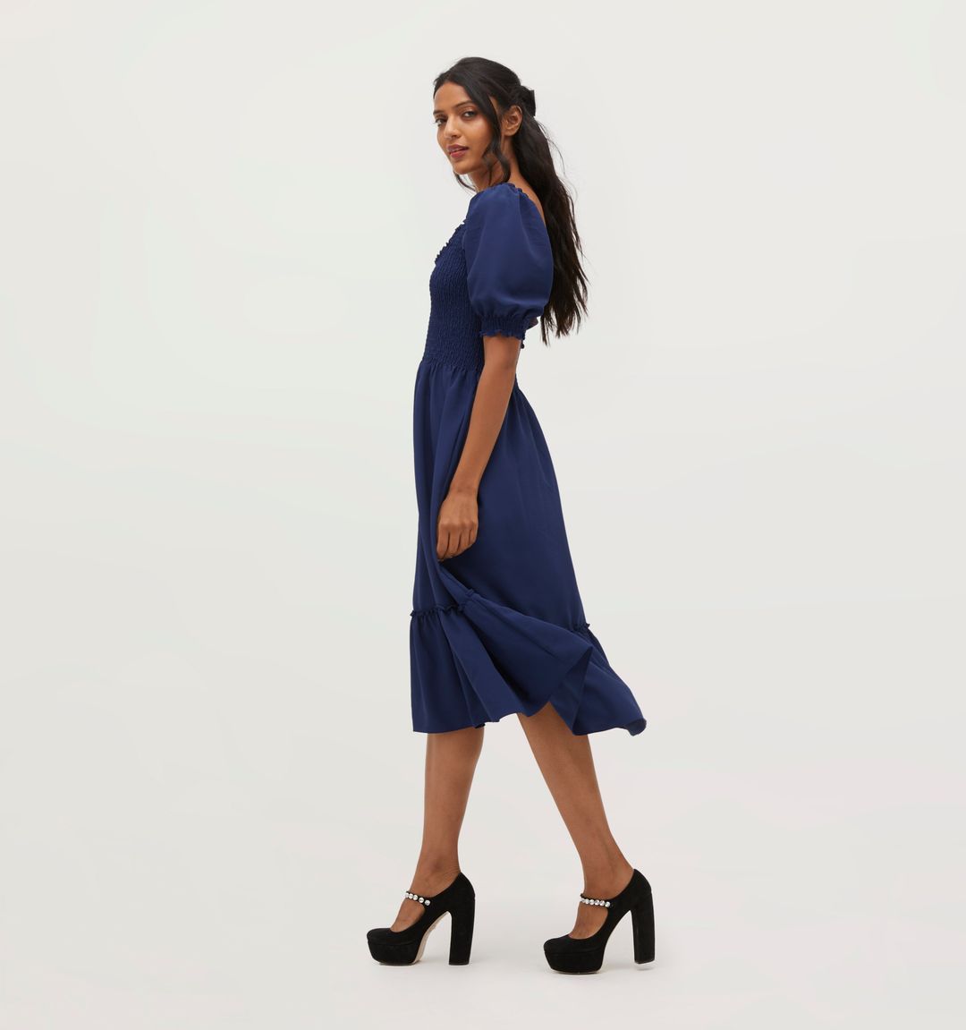 The Louisa Nap Dress - Navy Crepe #3
