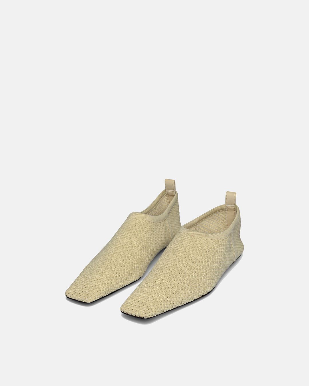 Buju - Mesh-Knit Square-Toe Slip-On Shoes - Sand Mesh #2