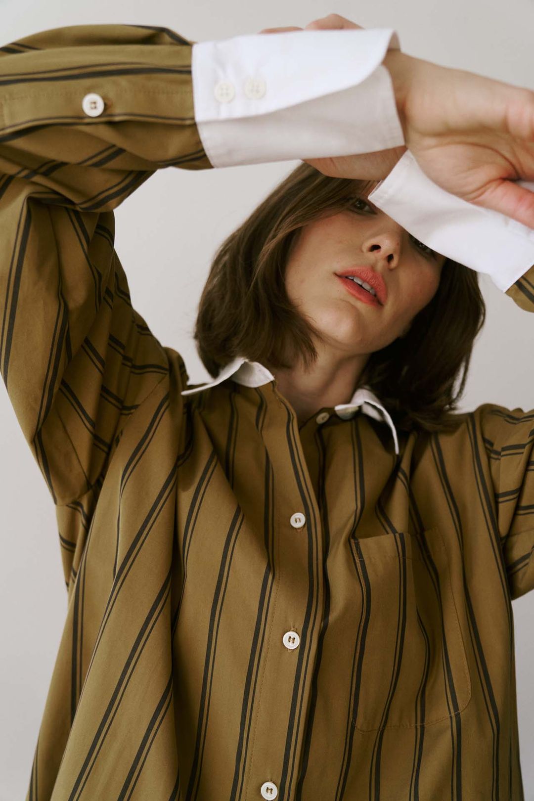 The Crosby Shirt in Goldenrod Stripe #4