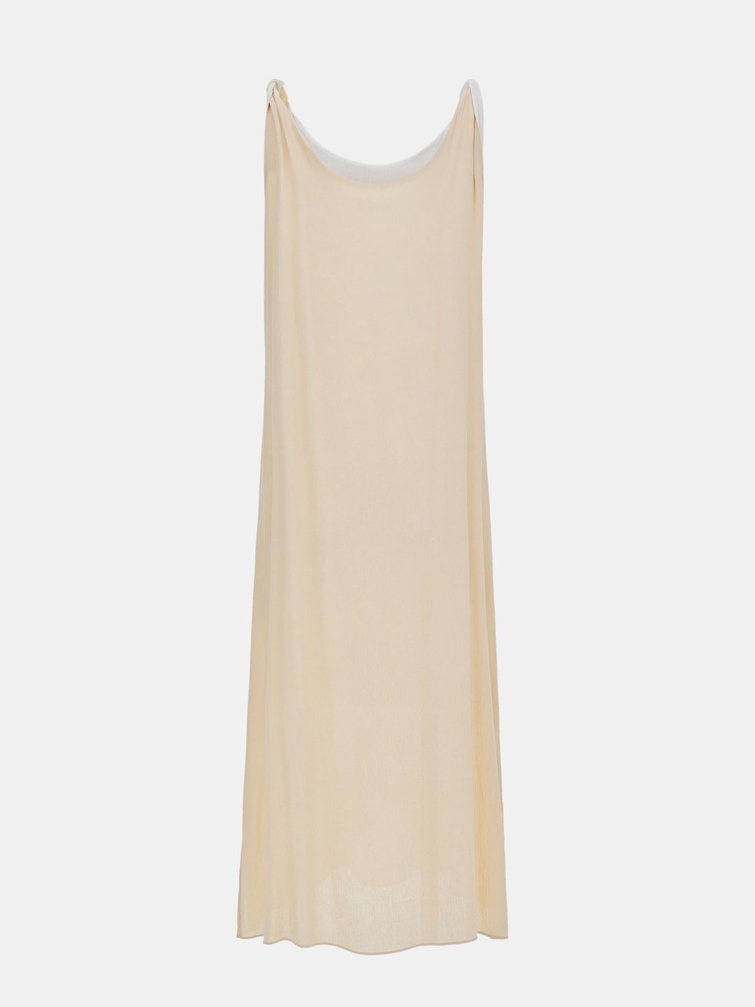 Twist Straps Dress, Ecru Beige #3