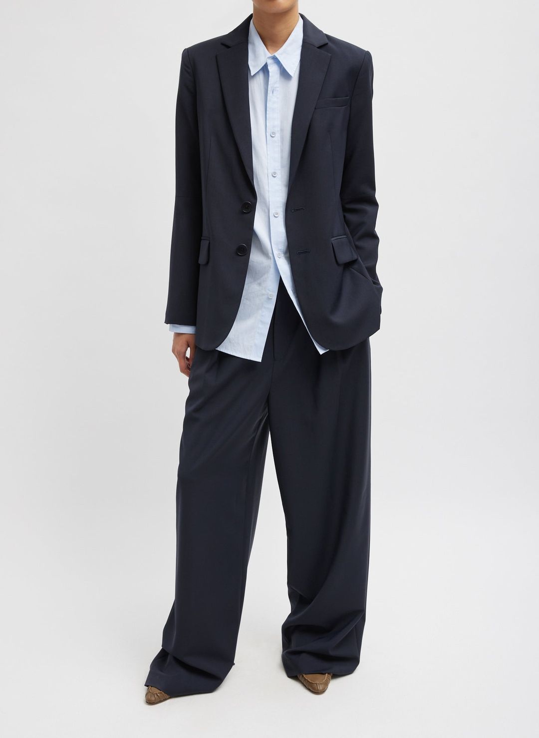Tropical Wool Cutout Sleeve Marlon Blazer