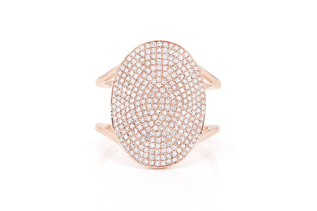 Diamond Jumbo Oval Ring #3