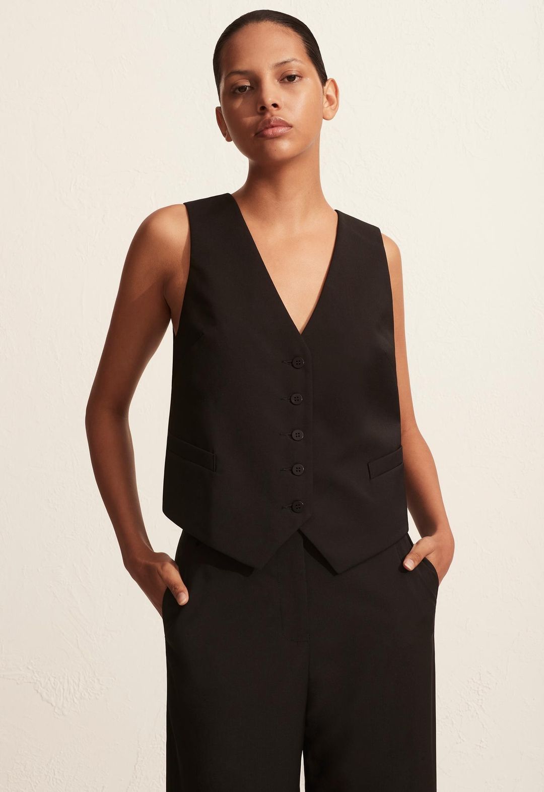 Tailored Waistcoat Black #5