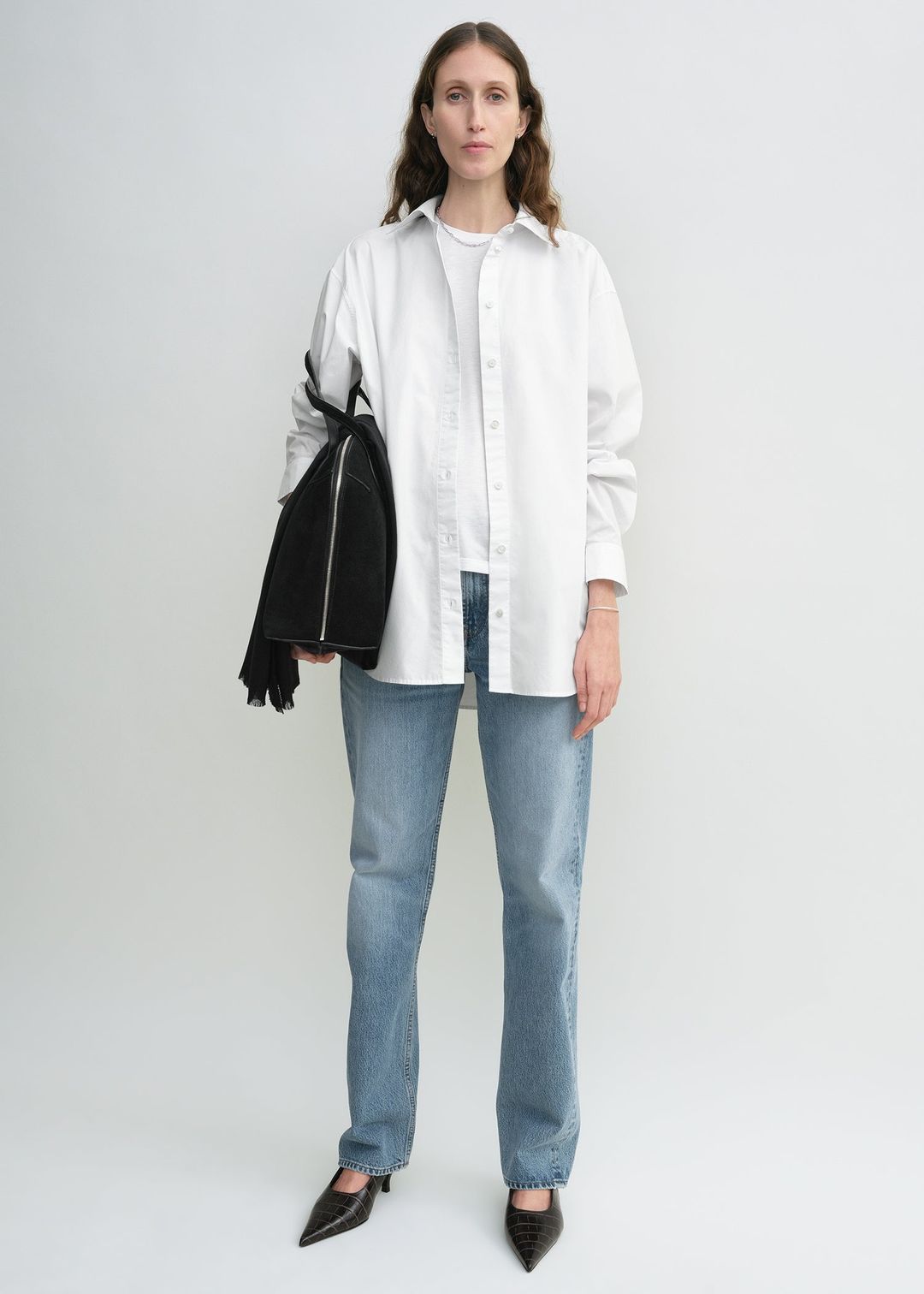 Classic tumbled shirt white