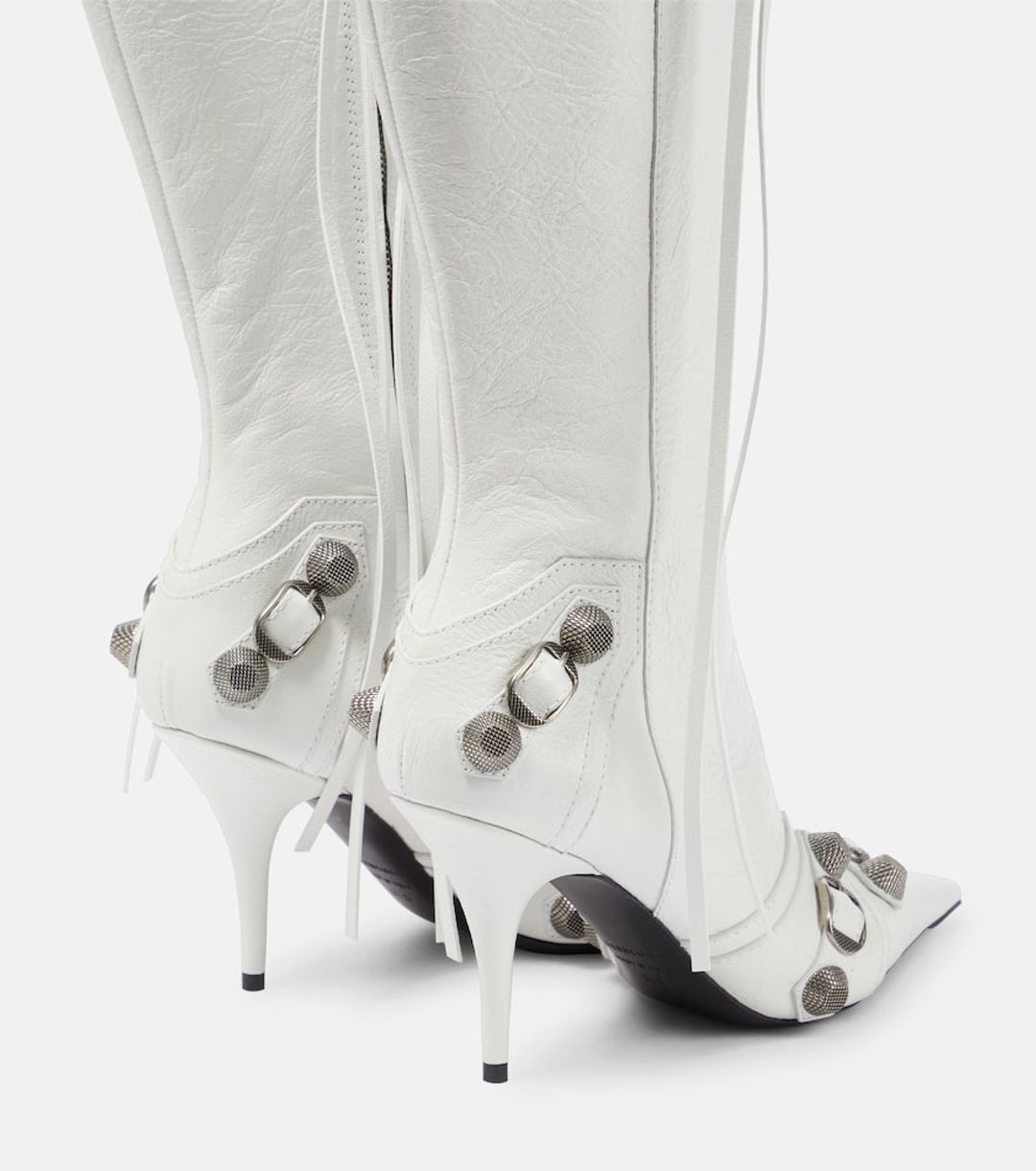 Balenciaga Women's Cagole Knee High Heel Boots #8