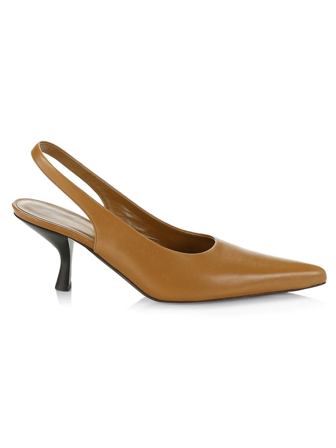 Bourgeoisie Leather Slingback Pumps In Caramel #12