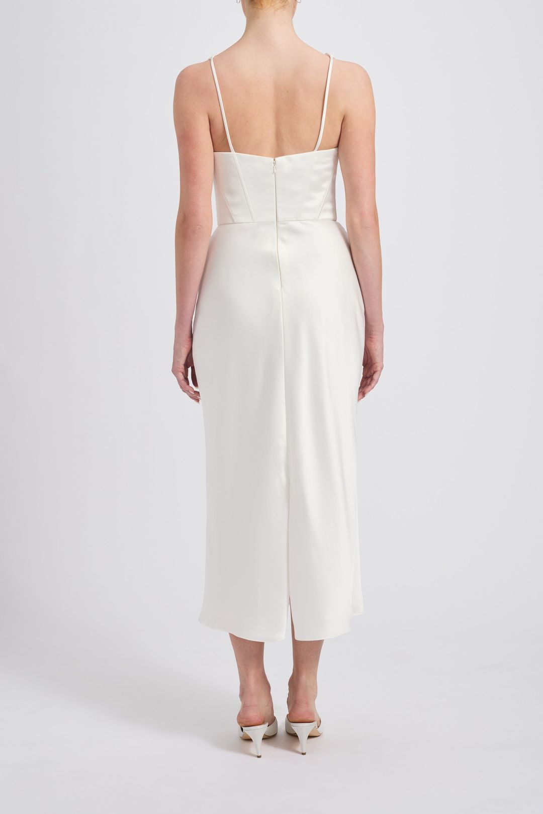 Fluid Satin Corset Dress #4