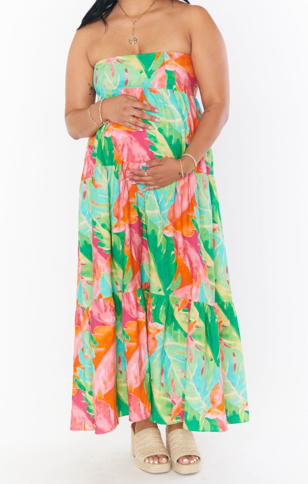 Melody Maxi Skirt ~ Tropics Palm #10