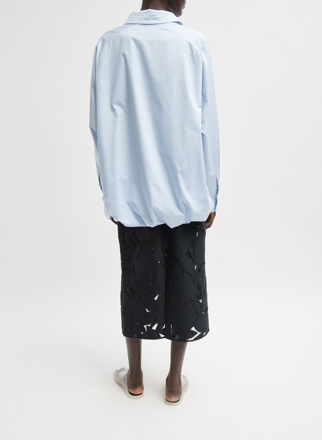Eco Poplin Bubble Hem Shirt Jacket #6