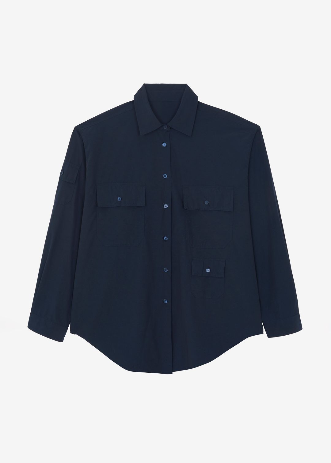 Jana Cargo Button Up Shirt - Navy #11