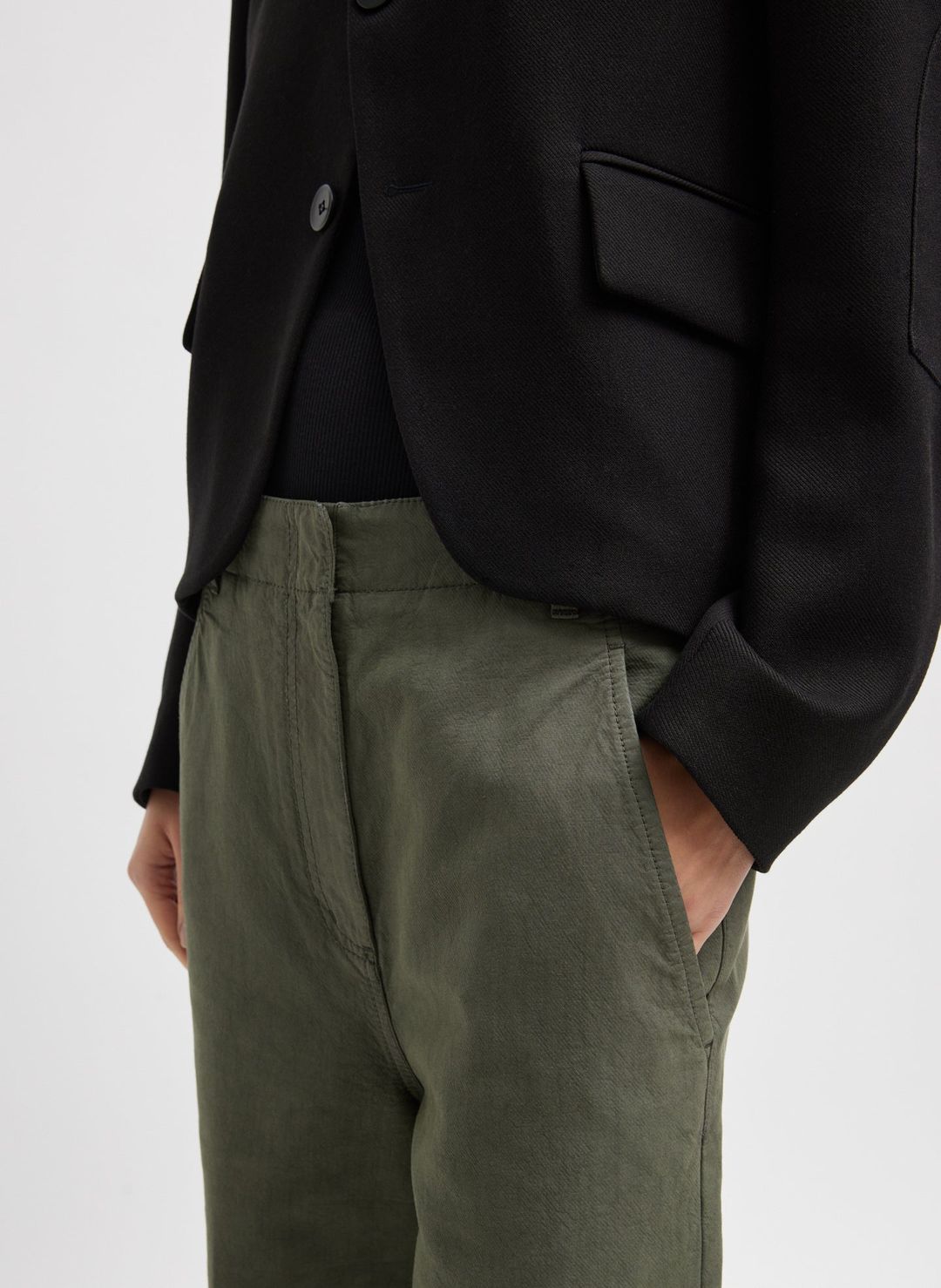 Distressed Garment Dyed Cotton Dobby Barry Jean #4