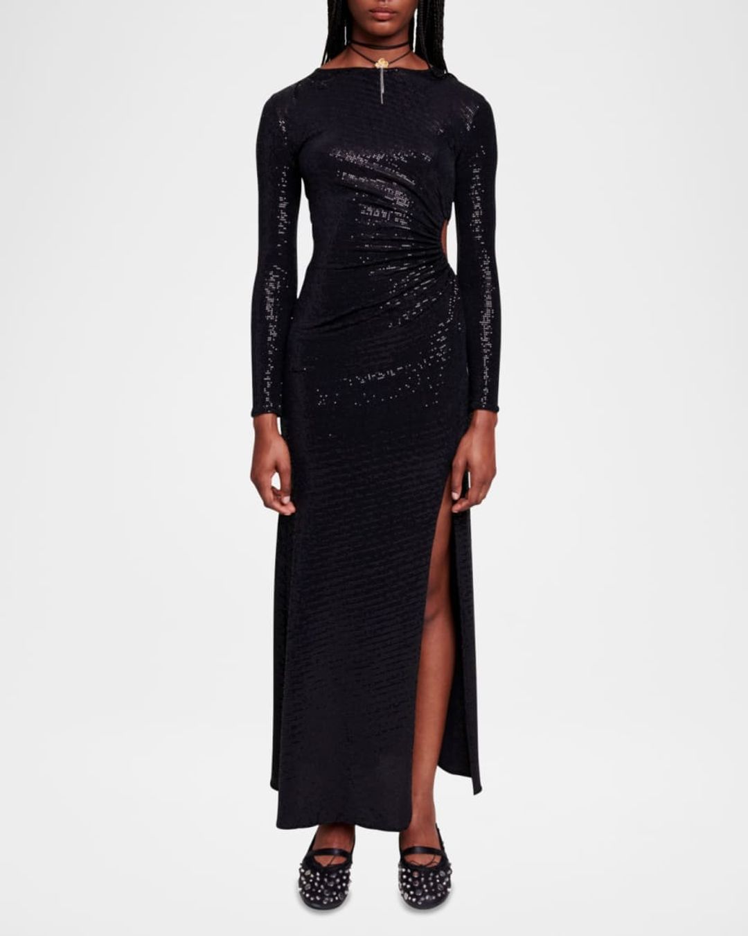 Rilexisa Sequined Cutout Gown