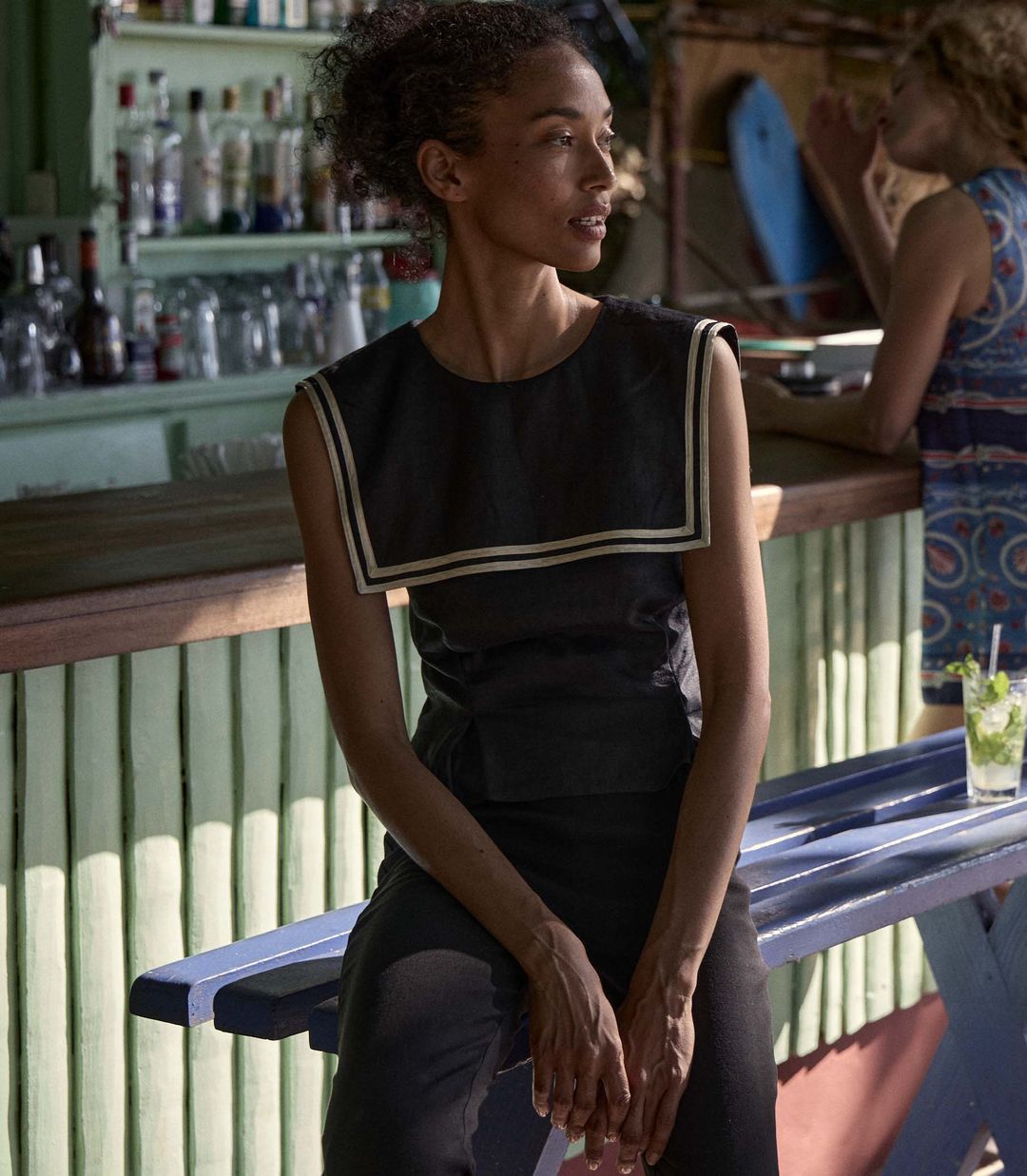 MARGIE TOP -- BLACK #11