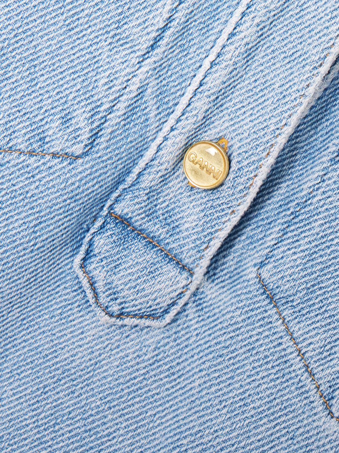 Organic denim mini dress #4