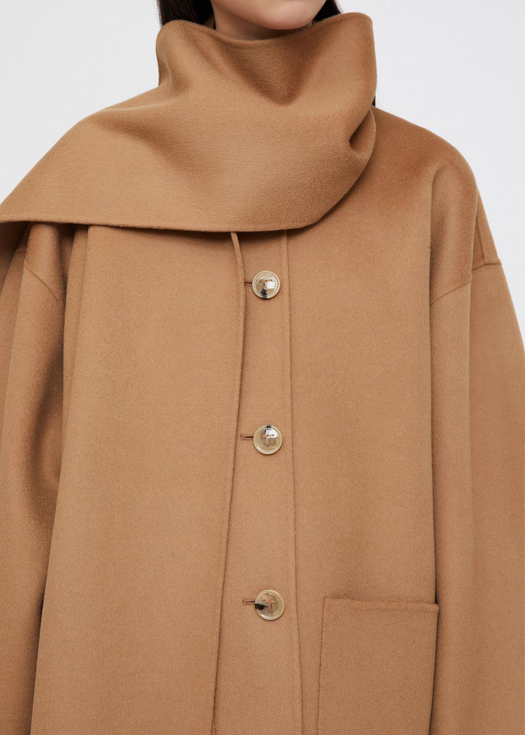 doublé scarf jacket camel #3