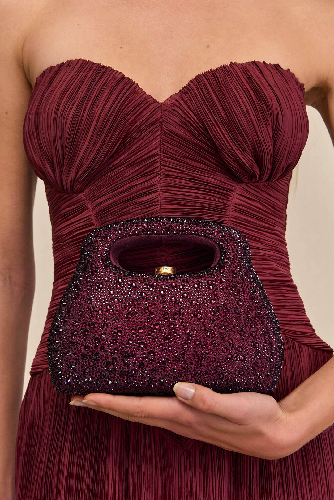 MIMI RHINESTONE BAG - CHIANTI #4