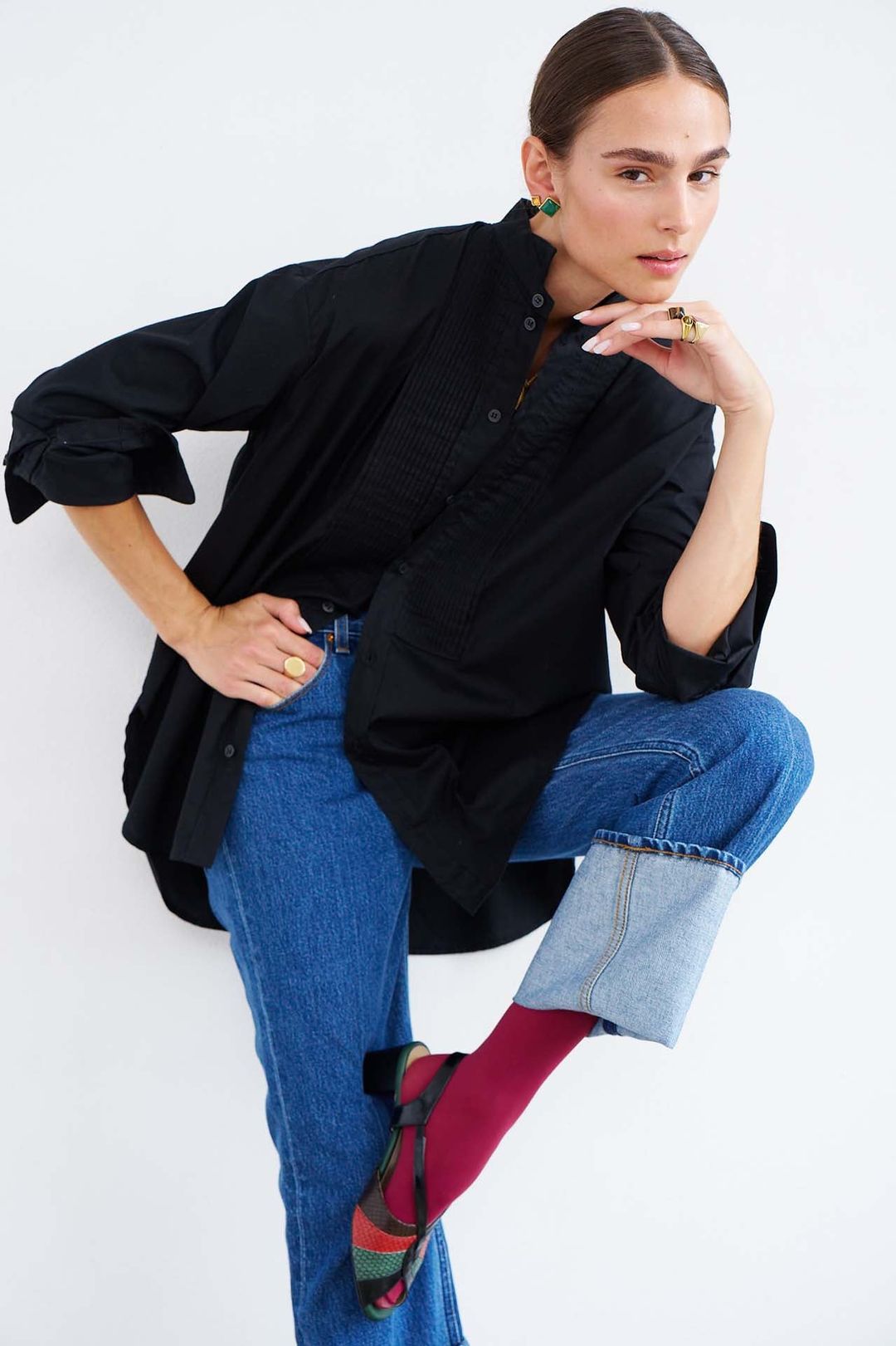 The Tuck Shirt in Black #3