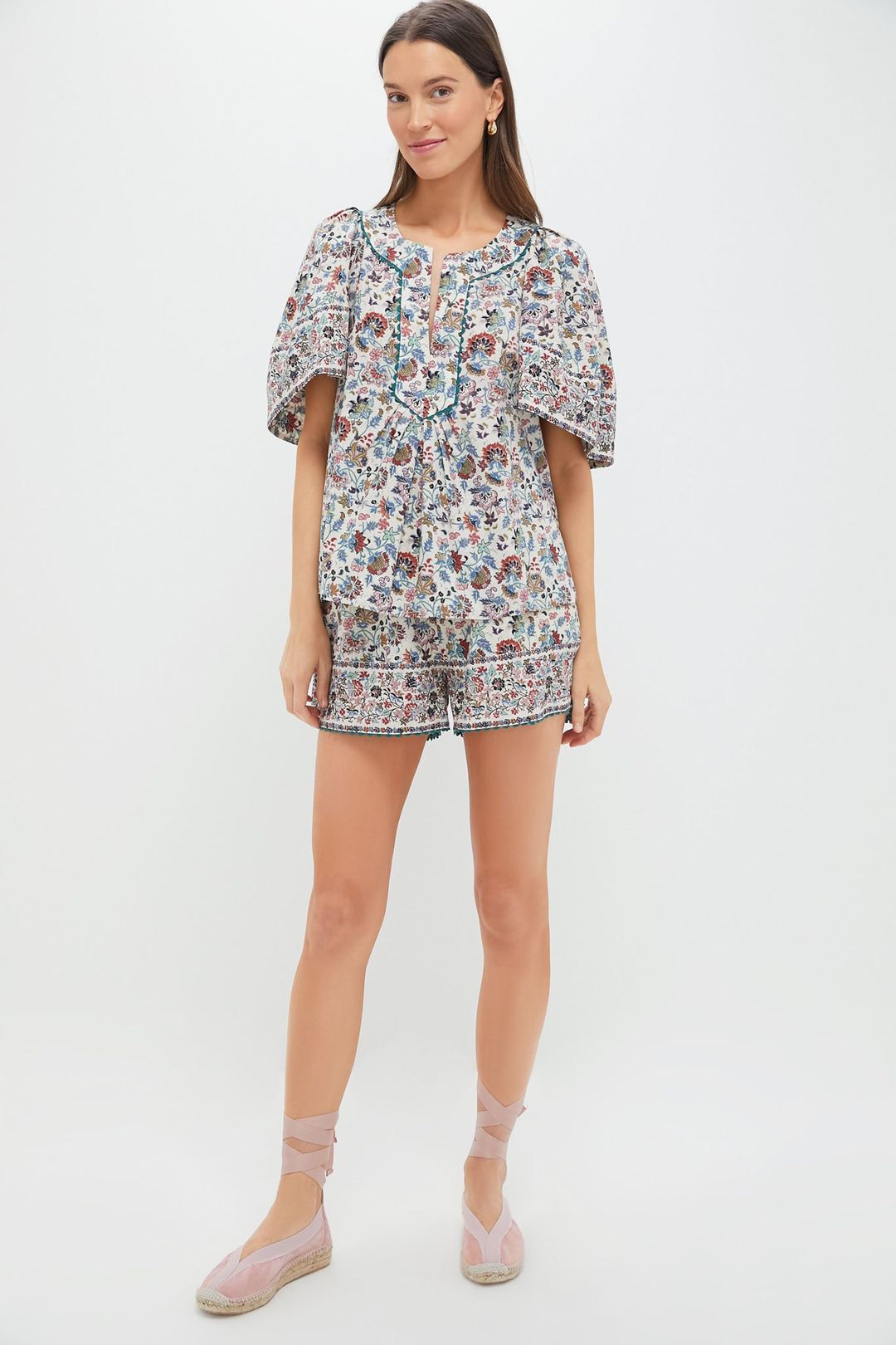 Cream Chintz Nova Shorts #6