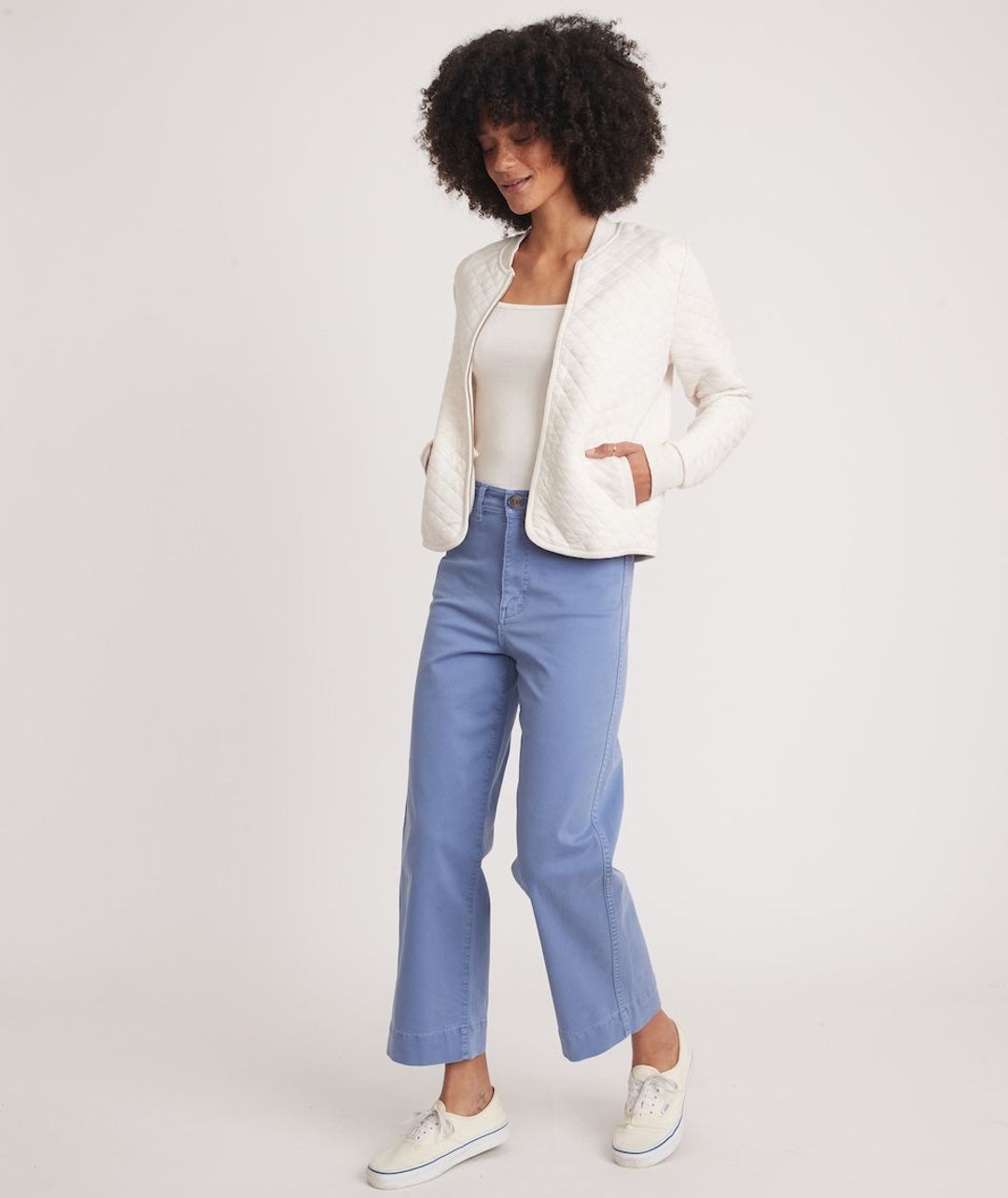 Corbet Quilted Bomber in Oatmeal #5