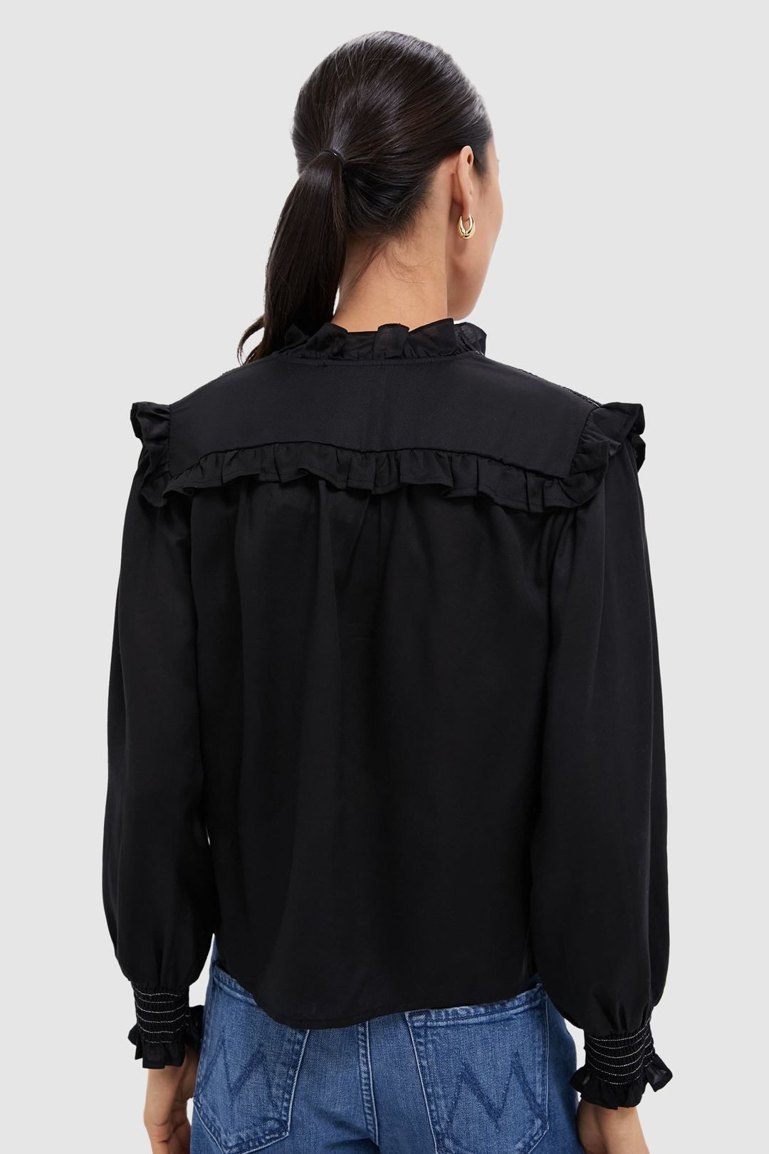 Black Long Sleeve Nicolette Shirt #4