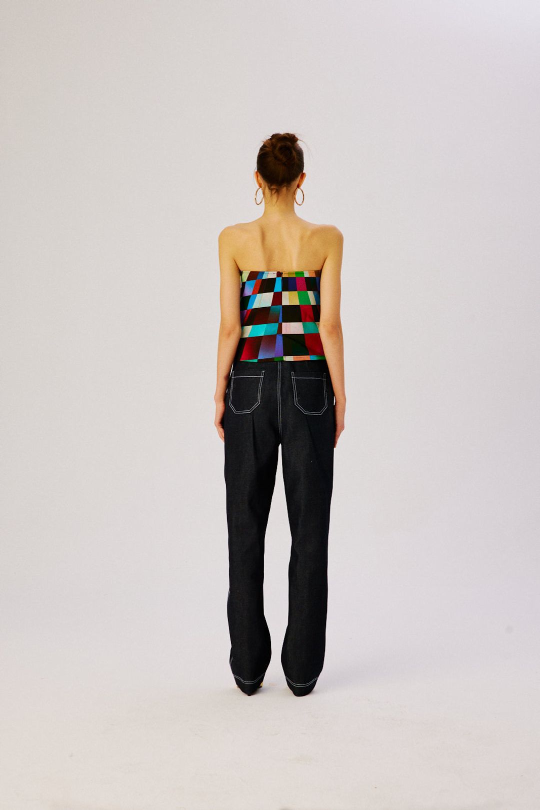 PARI - Kaleidoscope printed strapless top #5