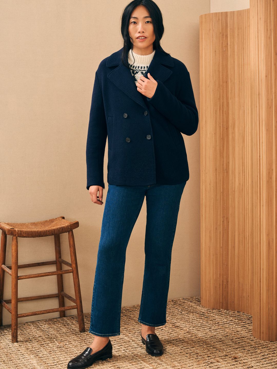 Atlantic Knit Peacoat - Navy #4