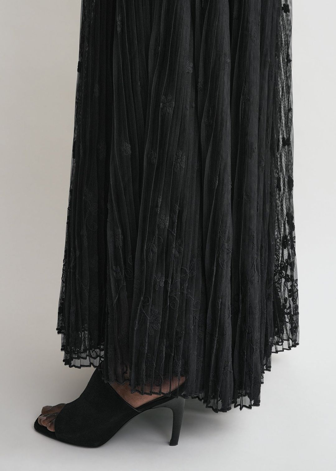 Floral tulle dress black #5