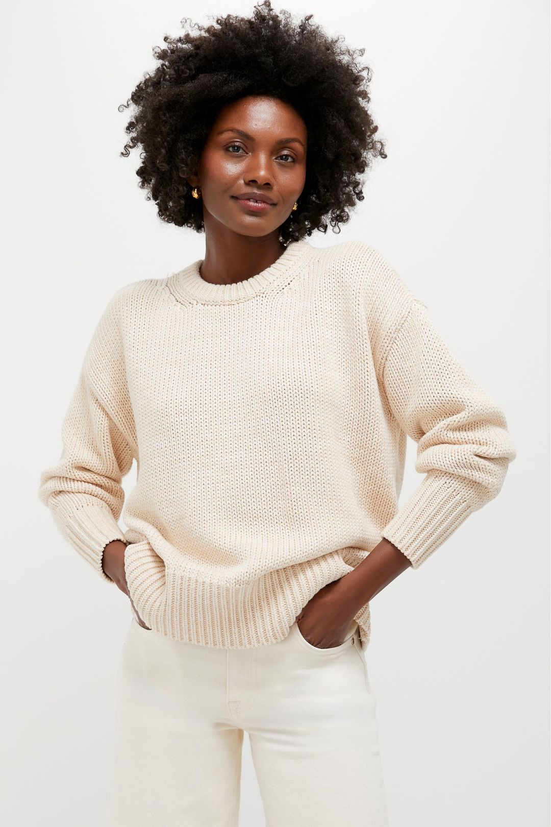 Sandstone Cotton Cliff Crewneck Sweater