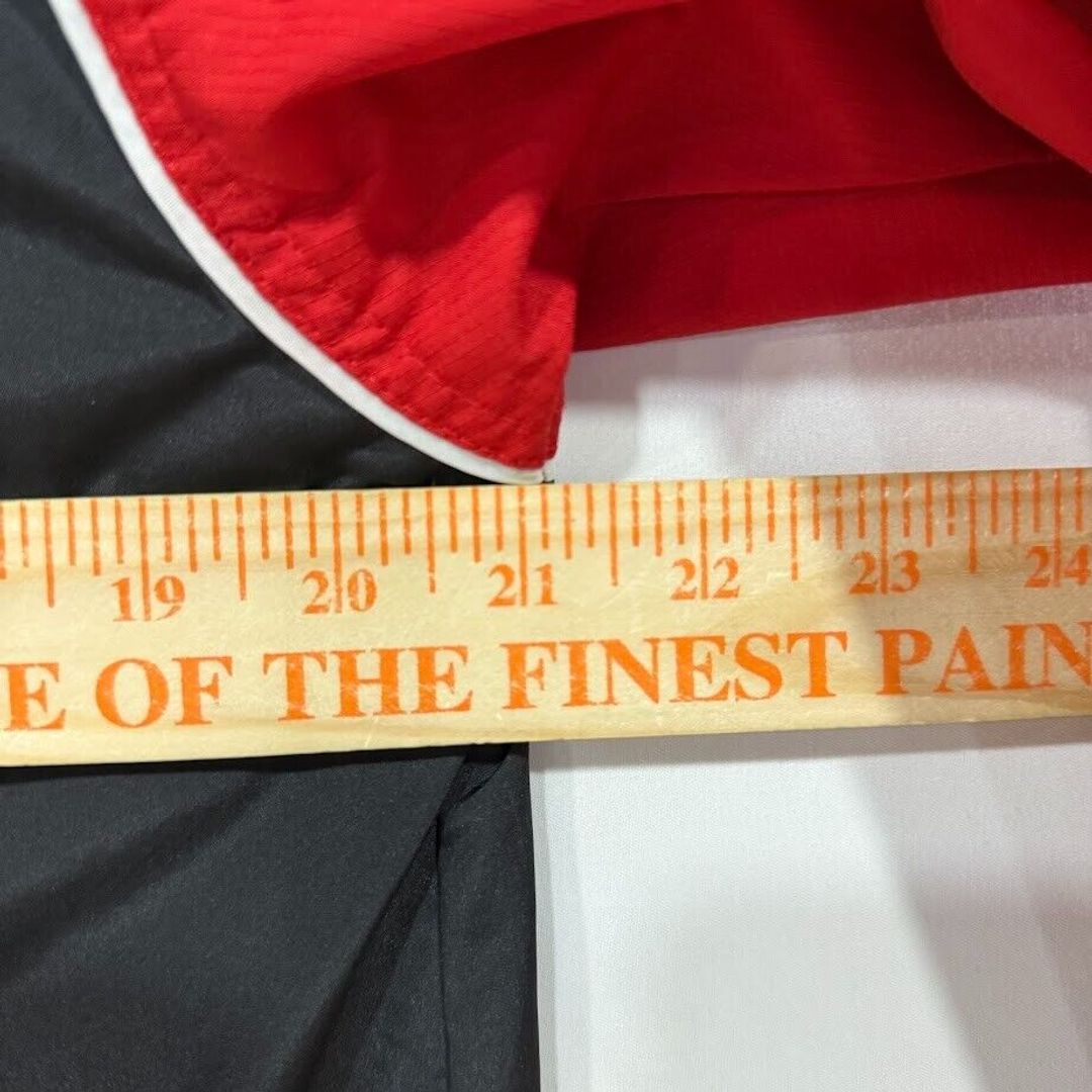 Classic Reebok Red and Black Windbreaker Jacket #6