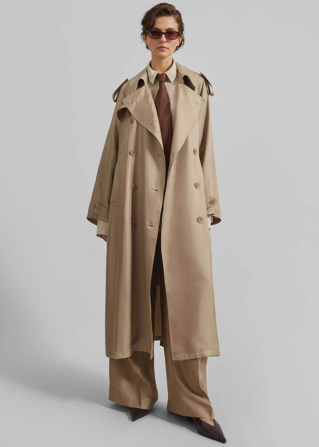 Veyron Silk Trench - Beige #6