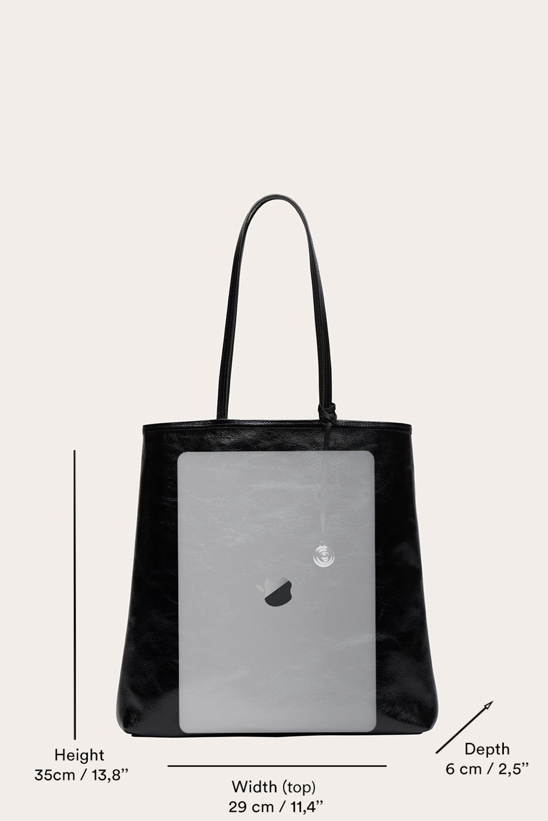 Paper Tote Saddle Brown Suede #6