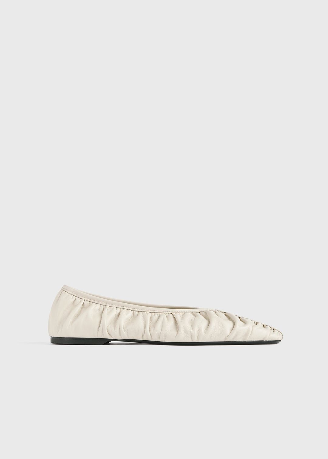 Gathered Nappa flats bleached sand #7
