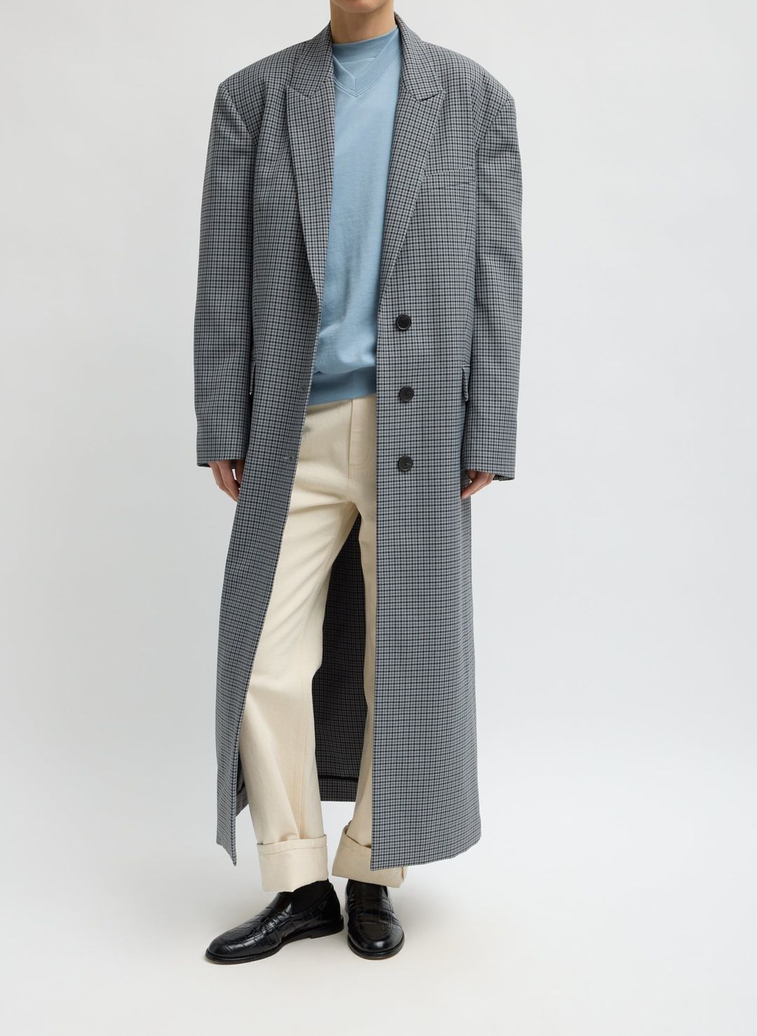 Menswear Tech Twill Tailored Men's Maxi Coat