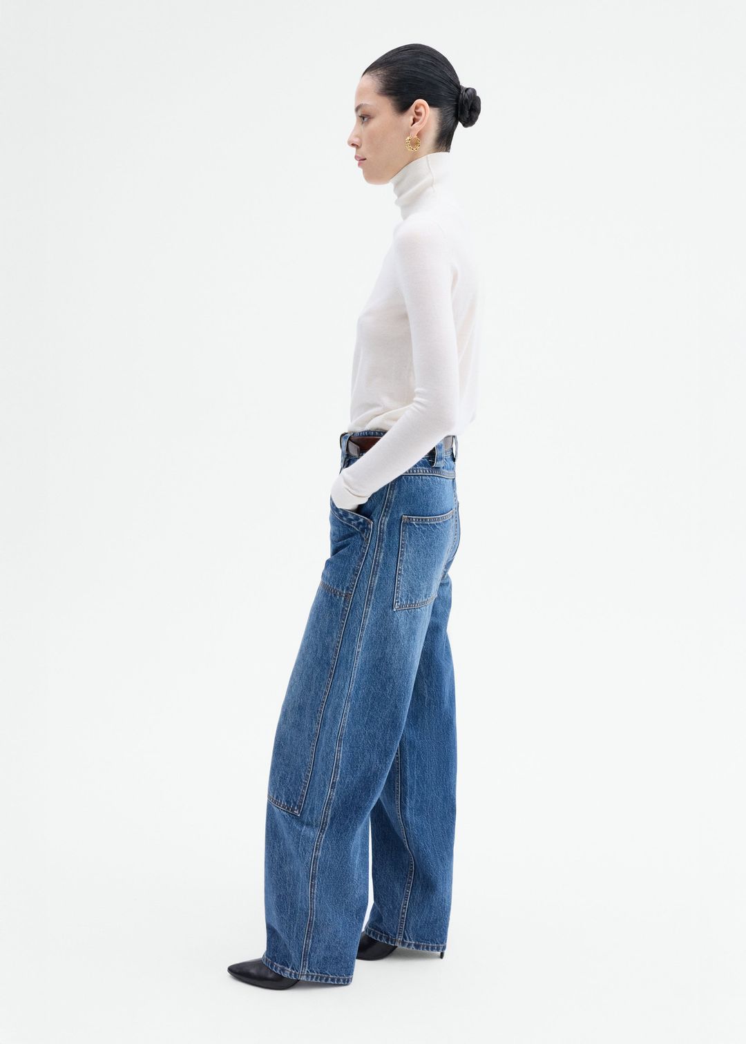 Denim Patch Pocket Jean - Indigo