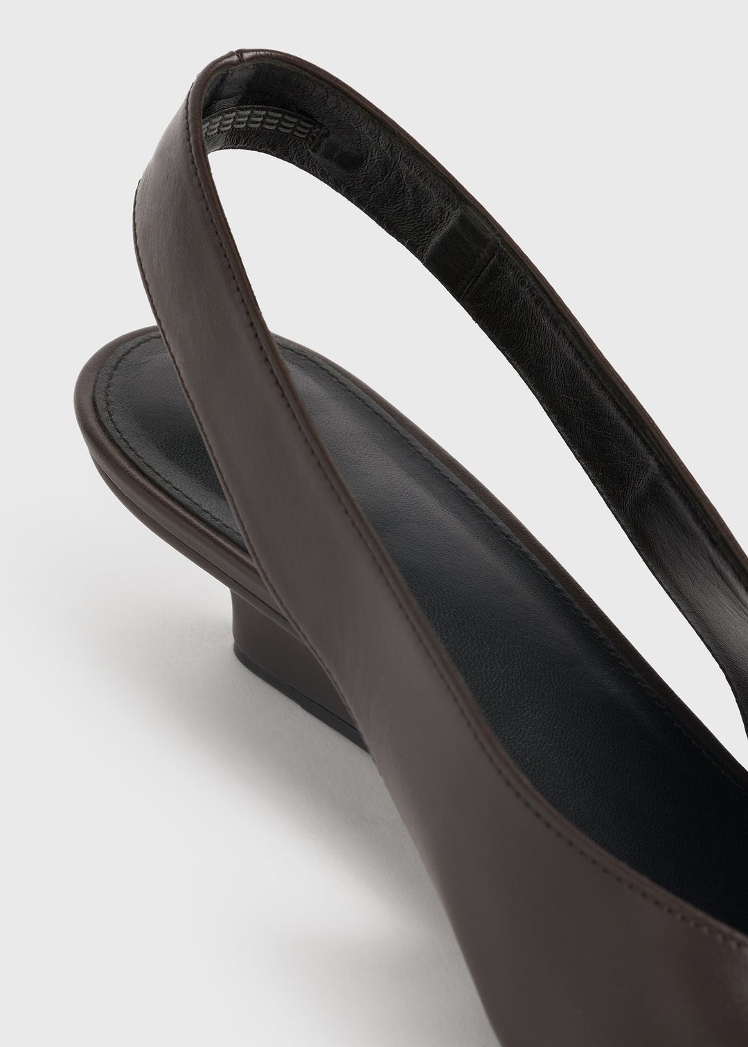 Wedge-heel Nappa slingbacks bark #7