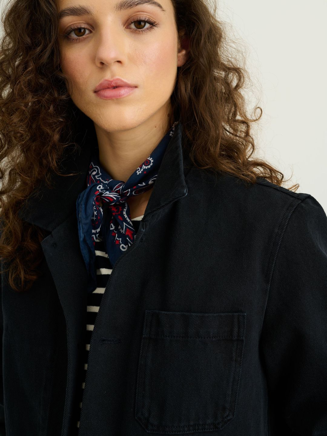 Britt Work Jacket in Recycled Denim #3