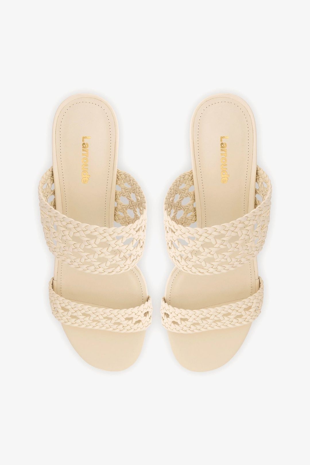 Dew Drop Macrame Sandal In Ivory Leather #6