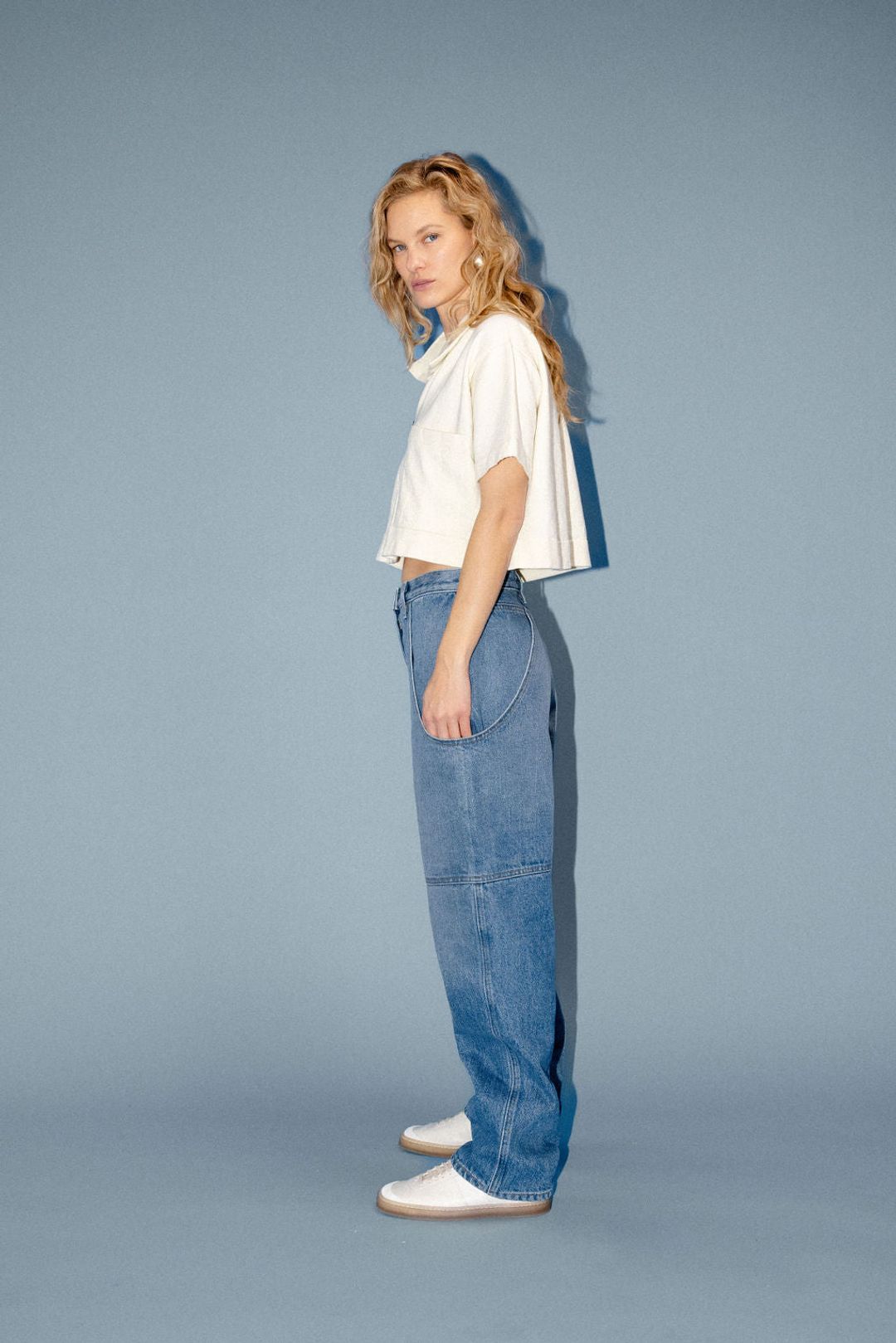 CARGO BARREL JEAN - DENIM BLUE #3