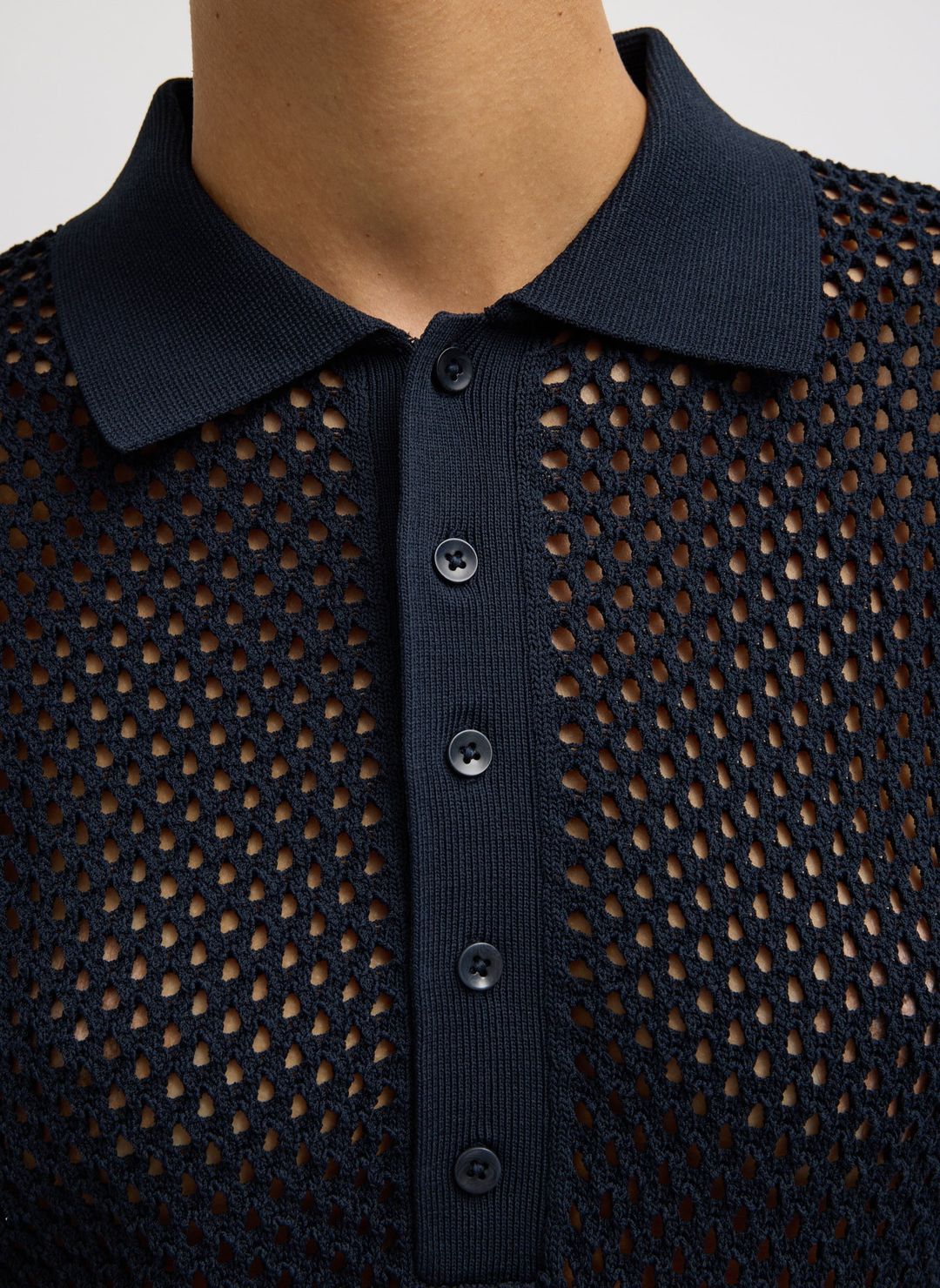 Crochet Netting Slim Polo #4